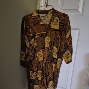 Vintage Patterned Men's Shirt